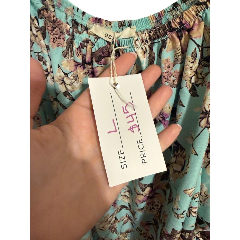 Easel Women's Cold Shoulder Blue Floral Spring Dress NWT - Picture 6 of 8